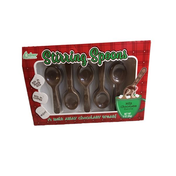 PALMER CHOCOLATE CANDY STIRRING SPOONS 6 Pc Box. 3oz/85gm  See Below