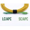 Elfcam - 5m Fiber Optic Cable SC to LC OS2 Singlemode Simplex LSZH, Yellow (5M)