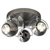 Retro Gloss Brushed Chrome 3 Way Adjustable Eyeball Ceiling Spotlight Lamp GU10