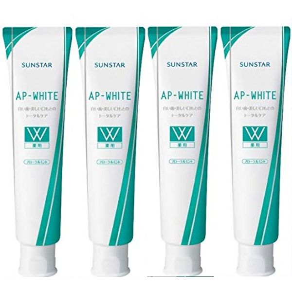 [Bulk Purchase] Medicated AP White Toothbrush, Floral Mint, Whitening, Tobacco Stain Removal, Cavity Prevention, Bad Breath Prevention, Periodontal Disease Prevention x 4 Packs