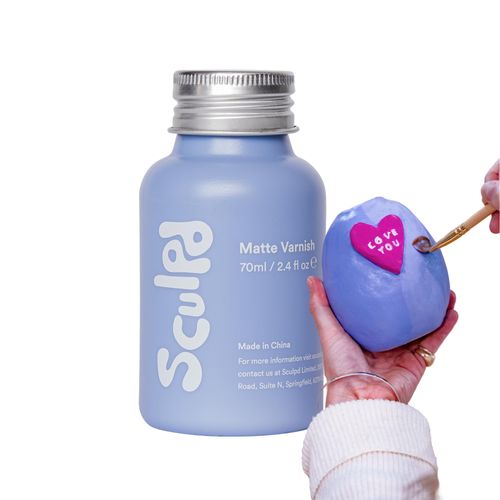 Sculpd Clear Varnish for Air Dry Clay Pottery, Matte Finish Clear Varnish for Pottery and Acrylic Paint, Create Waterproof Pottery from Home, Colourless Scratch Resistant Varnish, 70ml