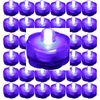 48 Pack PURPLE Submersible Waterproof Underwater Battery LED Tea Light~Wedding