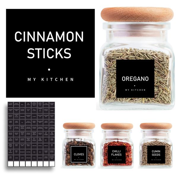 Spice Jar Labels - Black