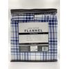 Members Mark 100% Cotton 4pc Flannel Sheets Set Blue Plaid Twin