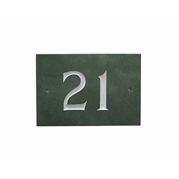 Green Slate House Number (1-99) (No 21)