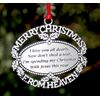 Merry Christmas from Heaven ® Pewter Finish Keepsake Memorial Ornament with Poem in Gift Box - Rememberance Gift for Christams Trees or Year Round Respect for a Departed Loved One.