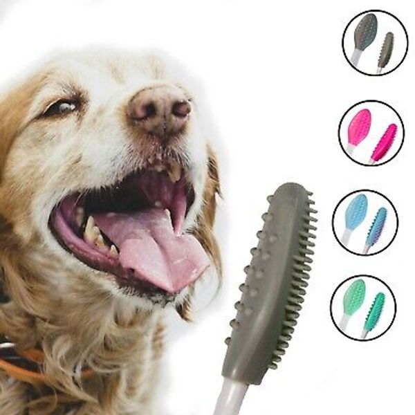 Dog toothbrush 1 PCS Pet dental cleaning reusable silicone safe easy to clean