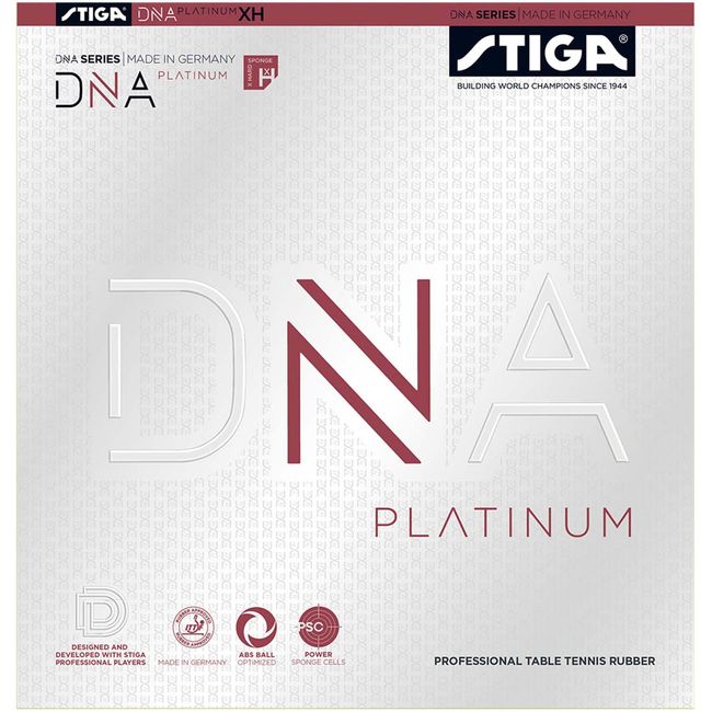 STIGA MAX 1712070123 Table Tennis Rubber, Tension Type, Soft Backing, DNA, Platinum, XH, Black