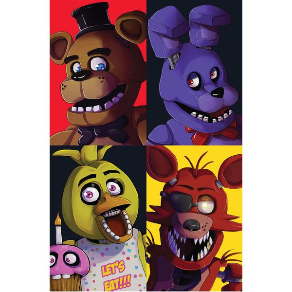 FNAF FIVE NIGHTS AT FREDDY'S Fleece Blanket - Freddy Fazbear's Design - Bed Throw Super Soft Blanket - 100% Polyester - 100 x 150cm, Single Fleece Blanket
