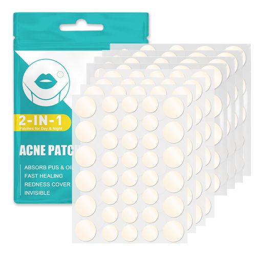 Pack of 528 Pimple Patches Natural Hydrocolloid Pimple Plasters with Tea Tree Oil and Salicylic Acid Acne Patch Day and Night 2-in-1 Invisible Anti Pimple Patches