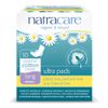 Natracare Slim Fitting Ultra Pads with Wings, Long, Made with Certified Organic Cotton, Ecologically Certified Cellulose Pulp and Plant Starch (12 Pack, 120 Pads Total)