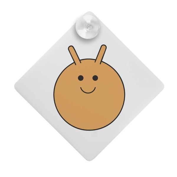'Orange Space Hopper' Suction Cup Car Window Sign (CG00030390)