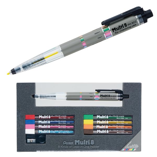 Pentel Pencil Lead Holder and Lead Set, Multi 8 Set (PH802ST) by Pentel