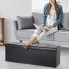 43" Folding Storage Ottoman Bench Storage Stools Footrest for Home Organizer