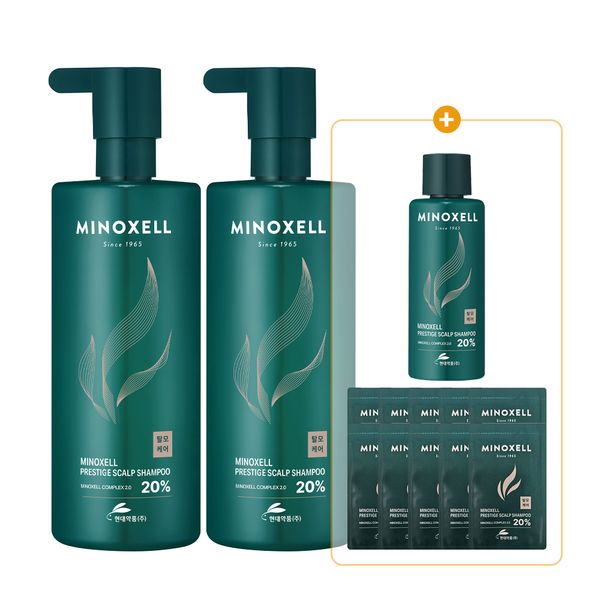 Hyundai Pharmaceutical Mynoxel Prestige Scalp Root Volume Hair Loss Shampoo 480ml 2ea (+1 free 100ml + 10 samples 6ml)