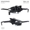 WRAPGRADE Skin Stickers compatible with DJI Mini 3 | Main Unit (STEALTH BLACK)