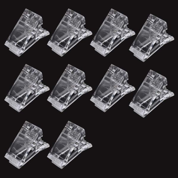 YFFSFDC Nail Clips, Nail Fixing Clips, Polygel Quick Building Nail Extensions, Building Lamps, Clear, Set of 10