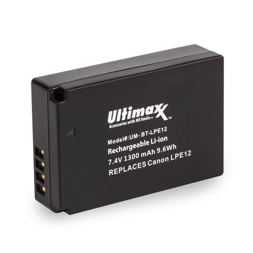 Ultimaxx AC/DC Home & Charger with 2X LP-E12 Battery Replacement for LP-E12 Compatible with Canon EOS-M, EOS M2, EOS M10, EOS M50, EOS M50 Mark II, EOS M100, EOS M200, SX70 HS, Rebel SL1 & More