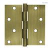 (5 Pack) 4 inch Square Corner Hinge Antique Brass