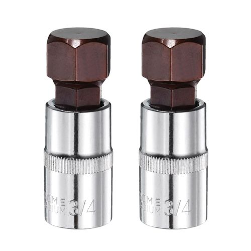 HARFINGTON 2pcs 3/4" Hex Bit Socket 1/2" Square Drive SAE Extension Impact Bit Power Nut Driver Set S2 & CR-V Steel Socket Ratchet Wrench Bits