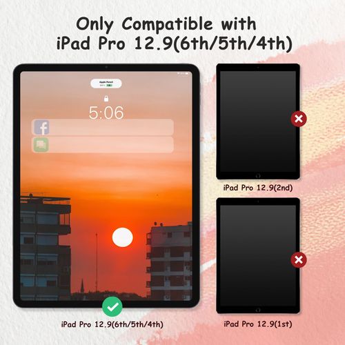 BERSEM 2-Pack Paper Screen Protector Compatible with iPad Pro 12.9 (2022 & 2021 & 2020 & 2018 Models) Anti-Glare, Write as Paper, Matte PET Film with Easy Installation Kit