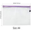 Plastic Wallets - 30PCS A4 Zip Folders Plastic Document Files Ziplock Bags Zipper Bag
