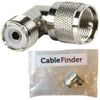 UHF PL259 Plug To Socket Right Angled 90 Degree Elbow Adapter-Coaxial Coax Cable