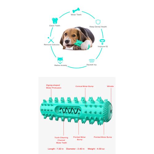 FXGJDeng Dog Chew Toys for Aggressive Chewers, Dog Toothbrush Care Cleaning Stick, Puppy Toothing Chew Toy for Small Middle Dog (Lakes Blue)