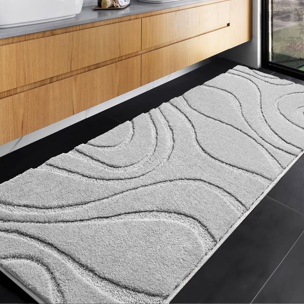 Bathroom Rugs Runner 24 x 72 Inch,Extra Long Bathroom Rug Non-Slip,Machine Wa...