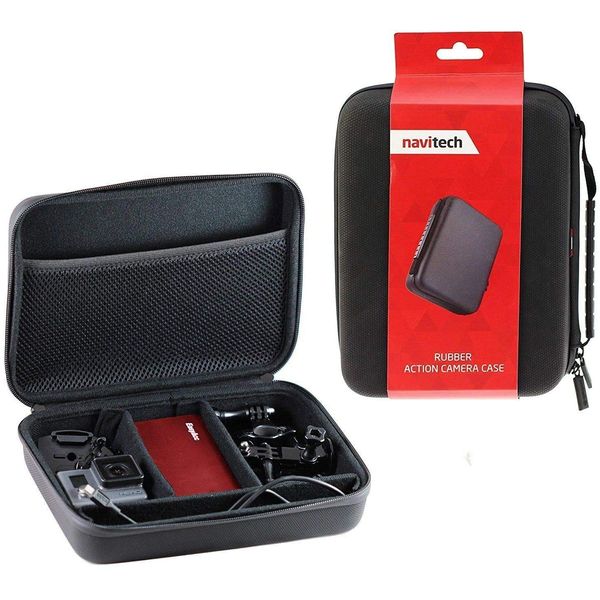Navitech Black Heavy Duty Robust Action Camera Hard Case - Compatible With The Dragon Touch Touch Screen Action Camera