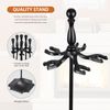 5X Fireplace Tools Set Iron Fire Place Tool set Stand Hearth Accessories Black