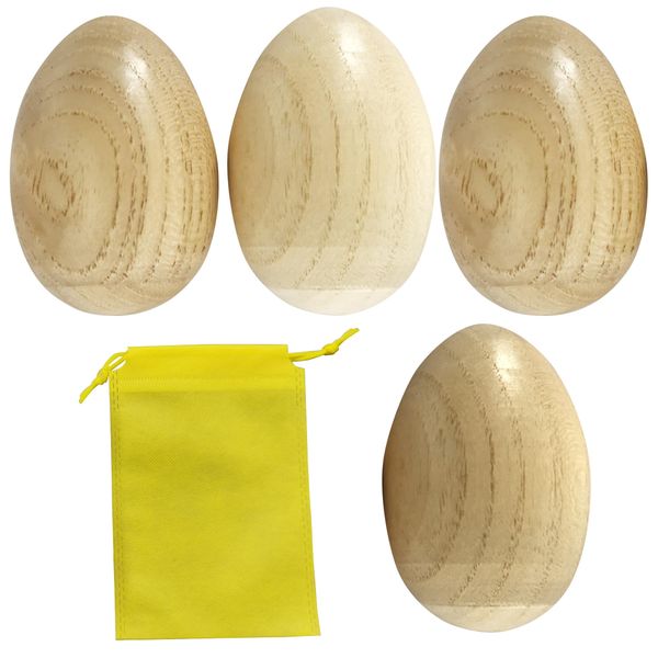 Felimoa Maracas Egg Shakers, Musical Instrument, Camellia, Storage Bag Included, Set of 4