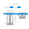 sourcing map M6 Jack Nuts, 10pcs Threaded Insert Nut Carbon Steel Rivet Nuts for Thin Metal, 18.6mm Length