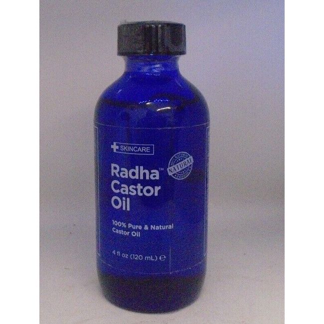 Radha Beauty Castor Oil 100% Pure, 4 oz. Cold Pressed