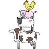 CafePress Farm Pyramid Oval Car Bumper Sticker