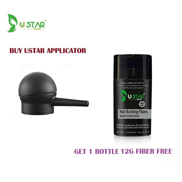 Hair Fiber Spray Applicator with free one bottle Hair fiber Gray 12g