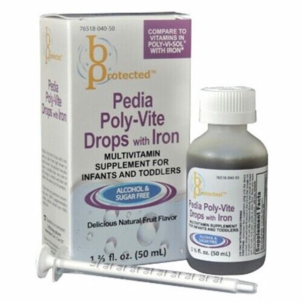 Pedia Poly-Vite with Iron Drops  50 ml By B Protected
