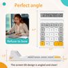 Exlliy 12 Digits Desktop Calculator with Large LCD Display and Sensitive Button, for Home, Office, School, Class and Business, 4 Function Basic Calculators for Desk