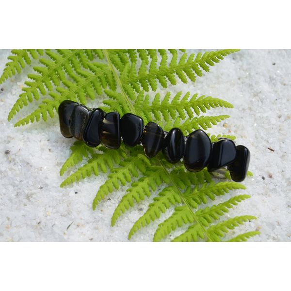 Apache Tears Stone French Barrette Hair Clip
