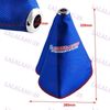 Shift Boot Cover For MT/AT Shift knob w/Blue Racing Fabric Red Stitch For Mazda