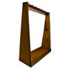 Evans Sports Seven-Gun Wooden Standing Floor Gun Display Rack. Fits Long Guns - Rifles or Shotguns