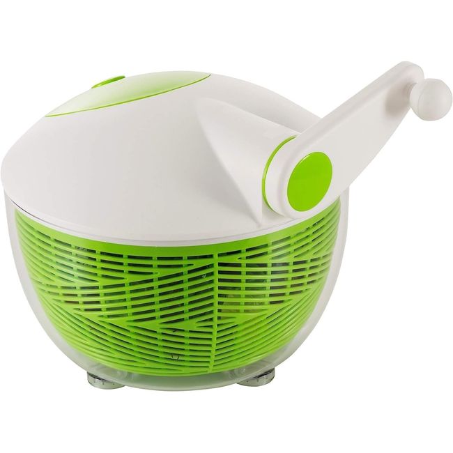 IBILI Salad Spinner Large 6.34 Qt, Lettuce Spinner with Bowl, Vegetable and Fruit Washer Cleaner Dryer Dishwasher Safe, Includes Brake for Easy Spin-Stop, Made in Spain