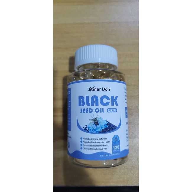 Amer Don Black Seed Oil Capsules 1000mg - Cold Pressed Black Cumin Seed Oil