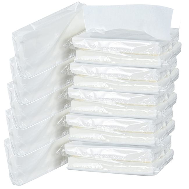 750 Sheets, 15 Packs Car Tissue Refills, Car Travel Napkins, Disposable Facial Tissue for Car Visor Holder, 50 Sheets Per Pack