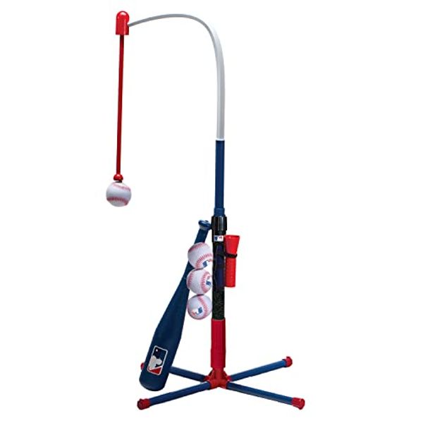 Franklin Sports Kids Batting Tee - MLB 2-in-1 Grow-with-Me - Adjustable Youth Hitting Tee - Perfect for Teeball and Baseball