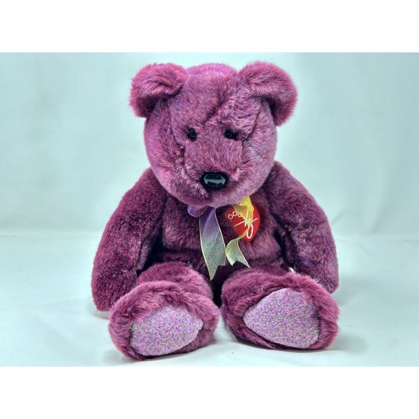 TY Beanie Buddy 2000 SIGNATURE BEAR 11" Stuffed Animal Plush Toy