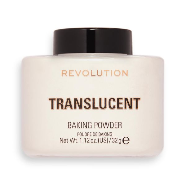 Makeup Revolution, Loose Baking Powder, Verlängert die Haltbarkeit von Makeup, Makeup Setting Powder, Transluzent, Für alle Hauttöne, 32g