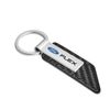 Ford Flex Carbon Fiber Texture Black Leather Strap Key Chain Keychain