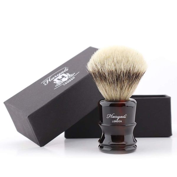 Haryali London Silver Tip Badger Hair Mens Shaving Brush Wet Clean Shave Perfect for Men