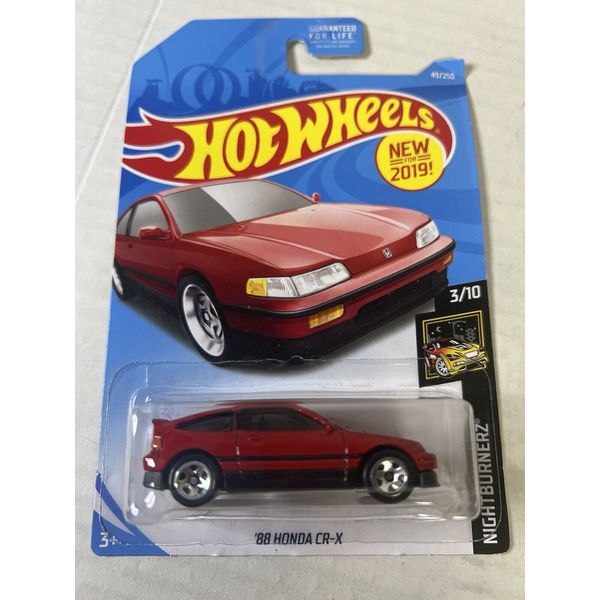 Hot Wheels Night Burnerz ‘88 Honda CR-X 3/10 RED 49/250 Diecast Car Model